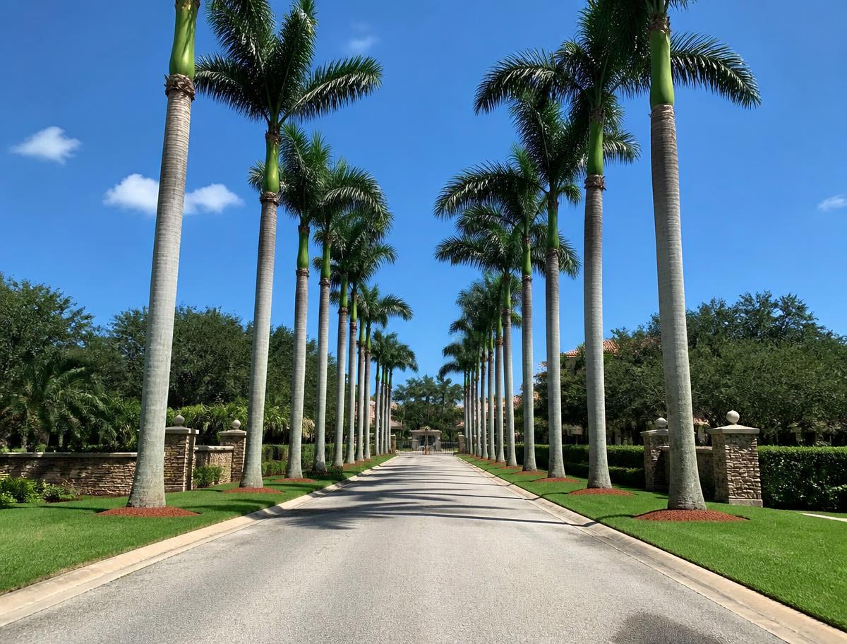 Royal Palm Alley — Community Entrance — after photo